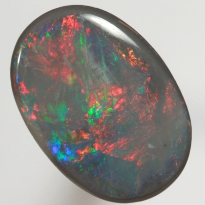 SOLID BLACK OPAL Bright red contrasted by green SEE VIDEOS